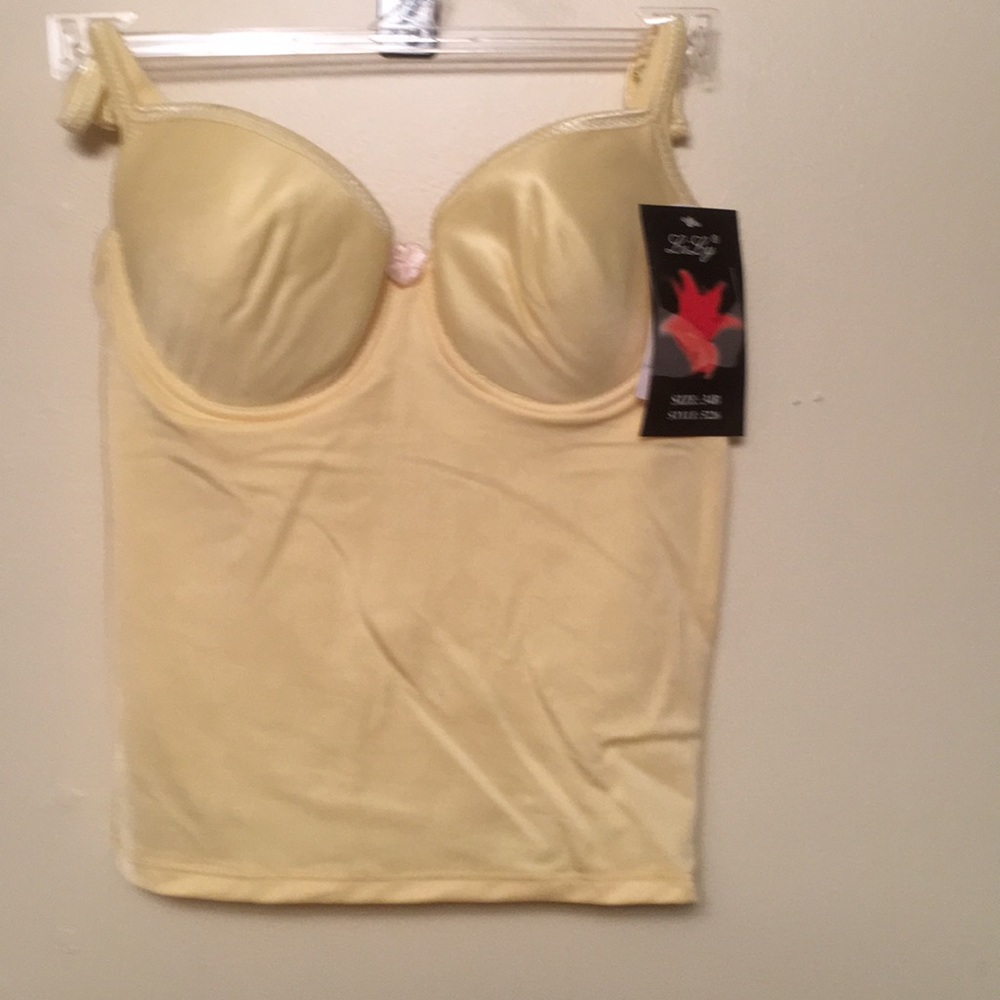 LiLy Yellow Camisole Cami / Bra 34B NWT